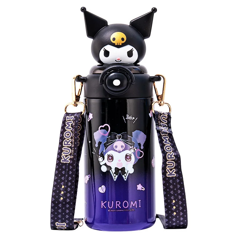 Authentic Sanrio Insulated Hello Kitty Kuromi Cup with High Appearance Water Cup School Specific Straw Cup Birthday Gift