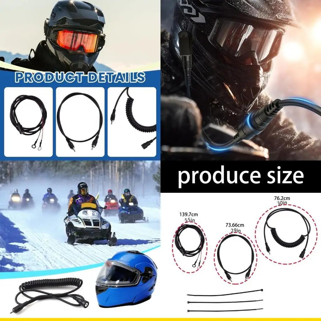 SZCH Snowmobile Helmet Heated Wire Cable Line Harness 08-977 47-975 59-975C 0133-0098 For Extreme Cold Conditions