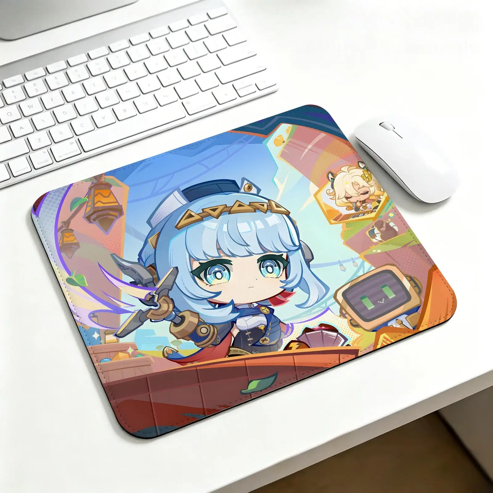 Mouse Pad Regular gaming mouse pad genshin impact Ineffa Office mouse pad Laptop desk mat Stitched edge S/M/L size mouse pad