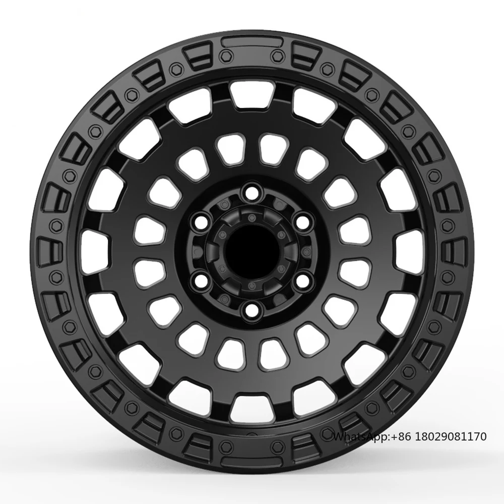 Hllwheels Матовые черные автомобильные легкосплавные диски Внедорожные диски 6x139,7 ET0 CB77.8 Автомобильные диски на заказ