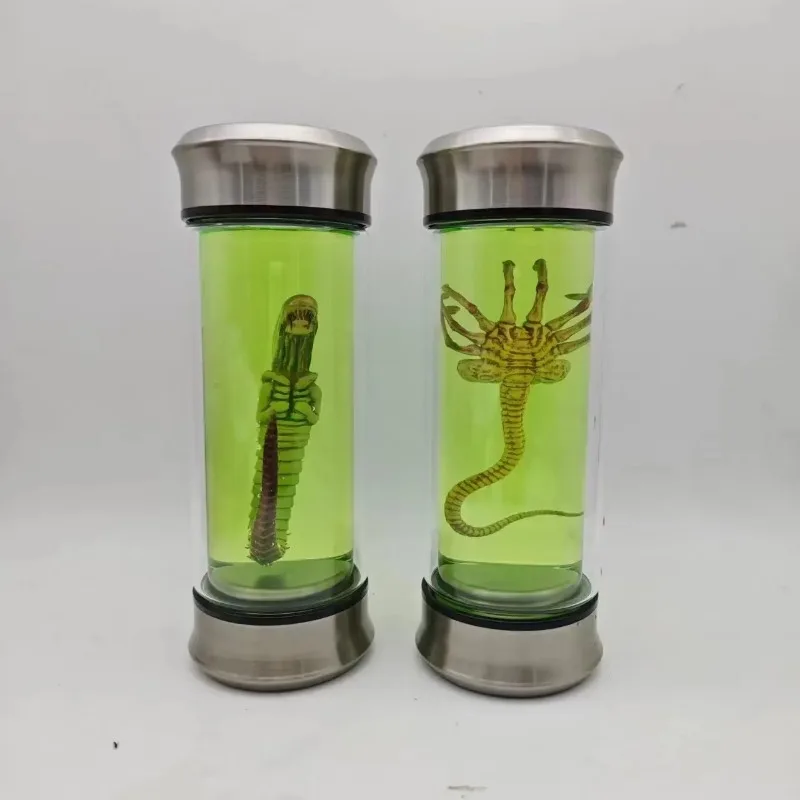 1/6 Scale Facehugger Chestburster Alien Jar Xenomorph Specimen Embryo Glass Jar Movie Prop Replica Home Decor Desktop Crafts