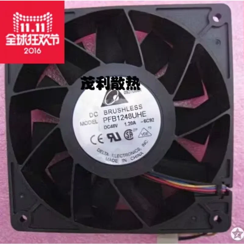 

Delta Electronics PFB1248UHE 6C92 DC 48V 1.2A 120x120x38mm 4-wire Server Cooling Fan