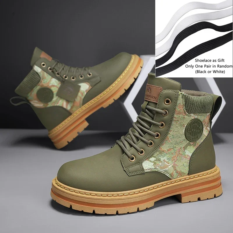 

Прогулочные кожаные ботинки для мужчин, уличные ботинки, роскошные бренды, мужские ботильоны, осень-зима, новая повседневная обувь с высоким берцем, классический дизайн