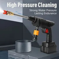 High Pressure Car Wash Gun Electric Car Wash Machine Cordless Rechargeable Washer Household Garden Tools for  48HV Batteries
