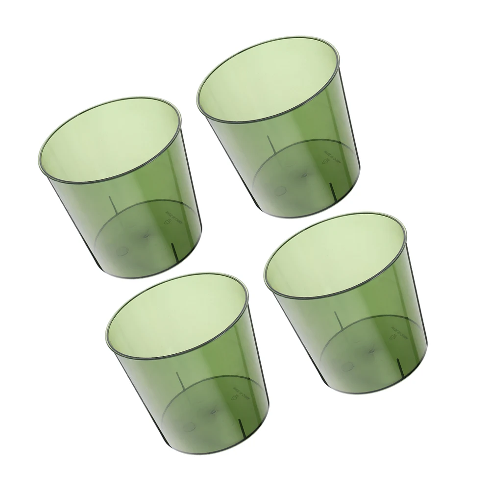 

4pcs Transparent Storage Bins Clear Plastic Garbage Containers Lightweight Multifunctional Desktop Organizer for Home