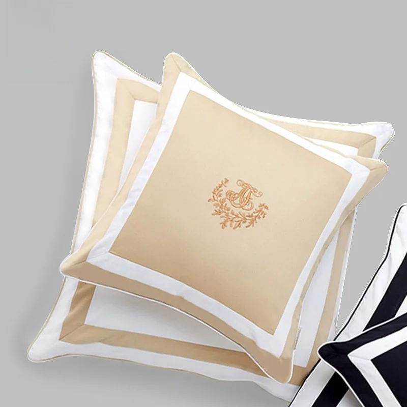 

LaSuntin Длинная бархатная хлопковая наволочка с вышивкой, высококачественная, в простом стиле, универсальная, машинная стирка