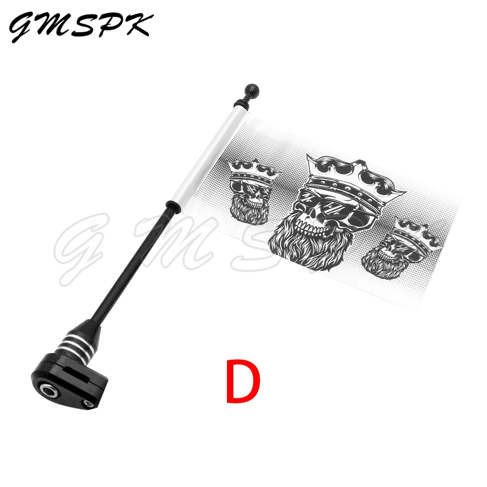 Motorcycle Black Flagpole Decorative Flag Rear Side Luggage Rack Flag Pole Fit for Honda Goldwing GL1800 GL1500 GL1200 2001-2011