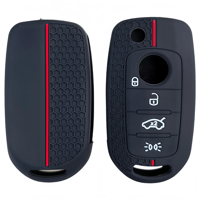 Capa de silicone para chave, capa protetora para chaveiro de pele para fiat tipo toro 500x nuovo grazie 2016 2017 2018