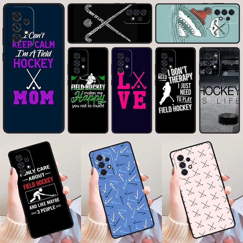 Pond Field Hockey For Samsung Galaxy A52 A72 A73 A20e A21S A50 A70 A11 A12 A42 A31 A40 A51 A71 A32 A80 A91 Phone Case Cover