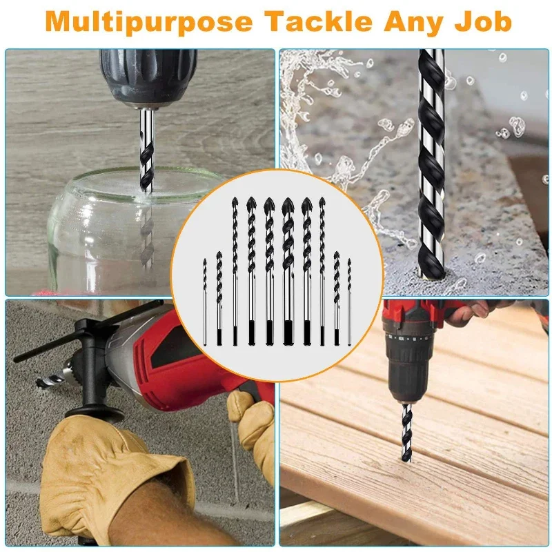 Marble Tiles Hole Opener Multifunctional Extended Alloy Twist Glass Drill Ceramic Wall Triangle Drill