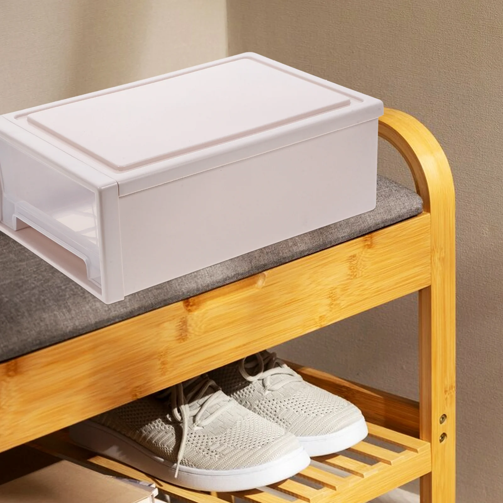 

Plastic Clothes Storage Drawer Stackable Large Capacity Closet Organizer with Transparent Window Organizer Storage Box