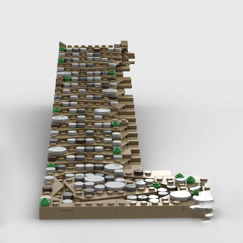 モックビルディングブリック モジュラービルディング 01 城 - ゲート間の通路 テクノロジーブロック クリスマス DIY おもちゃ 組み立てギフト