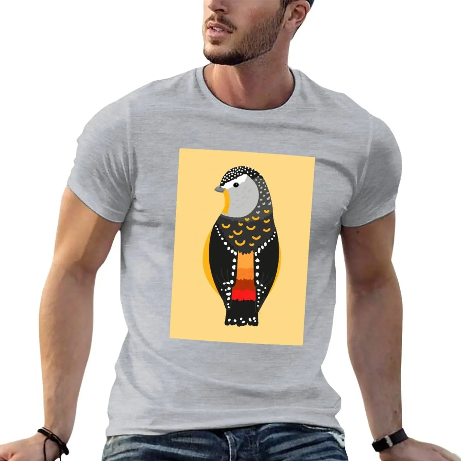 P for pardalote a.k.a. Diamond bird T-Shirt customizeds blacks vintage clothes Men's clothing