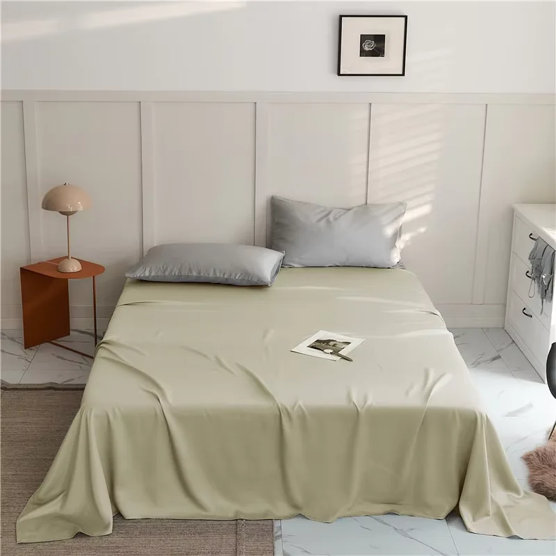 Solid color 60 piece Lyocell Tencel bed sheet, single piece, summer nude sleeping ice silk