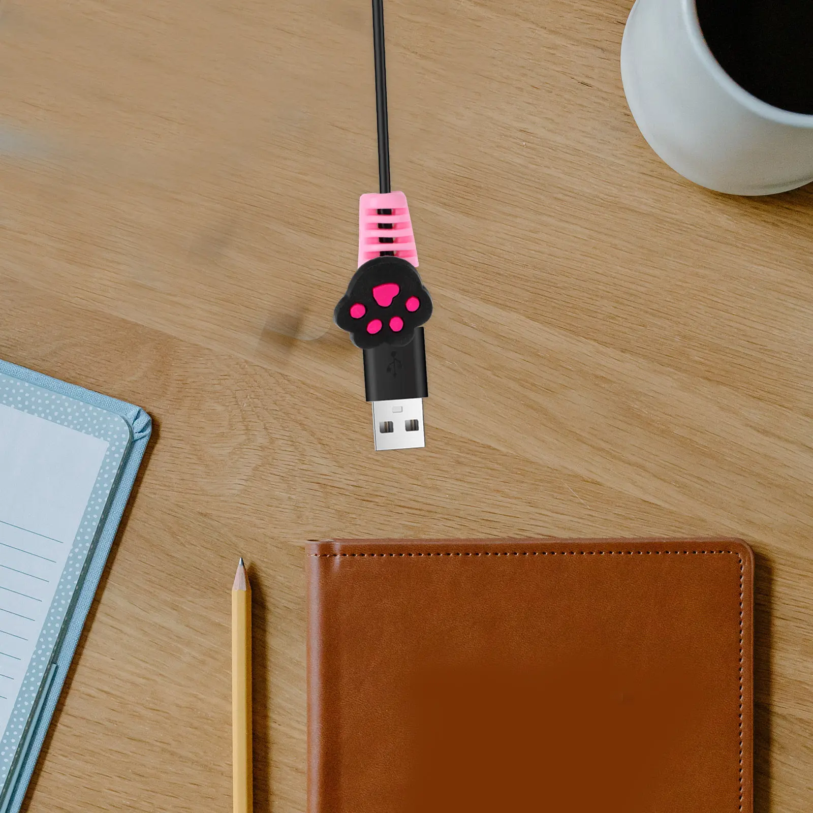 10Pcs Charging Cable Saver Lightweight Clip-on USB Protector Prevents Outer Jacket Breakage Fits All Smartphones Laptops Tablets