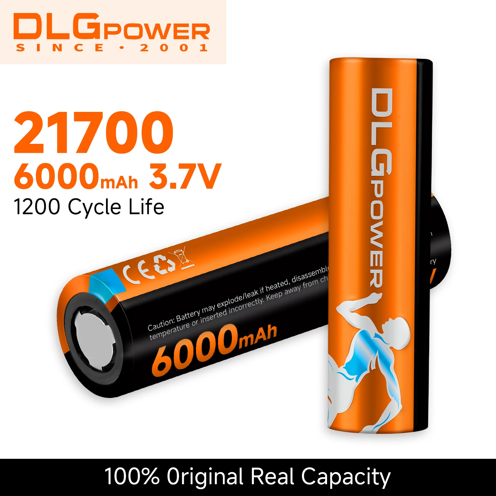 DLGPOWER 21700 3.7V 6000mAh Rechargeable Li-Ion Battery with Smart Charger Flashlight High Power Electrical Tools Battery Pack