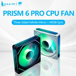 Jungle Leopard Prism 6Pro ARGB PC Case Fan 120mm 3-sided Infinite Mirror 5V 3PIN Oświetlenie płyty głównej Synchronizacja 4PIN PWM