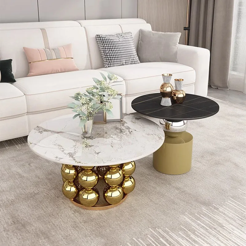 Corner Coffee Table Console Marble Salon Accent Minimalist Table Gold Desks Designer Tavolino Da Salotto Nordic Furniture