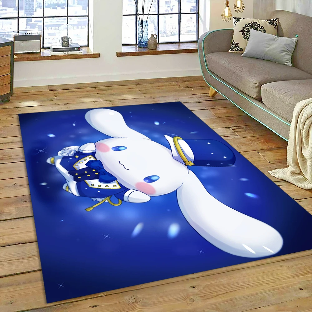 Cinnamoroll Cartoon Dog Sanrio Girls Carpet Rug for Home Living Room Bedroom Sofa Doormat Decor,kids Area Rug Non-slip Floor Mat