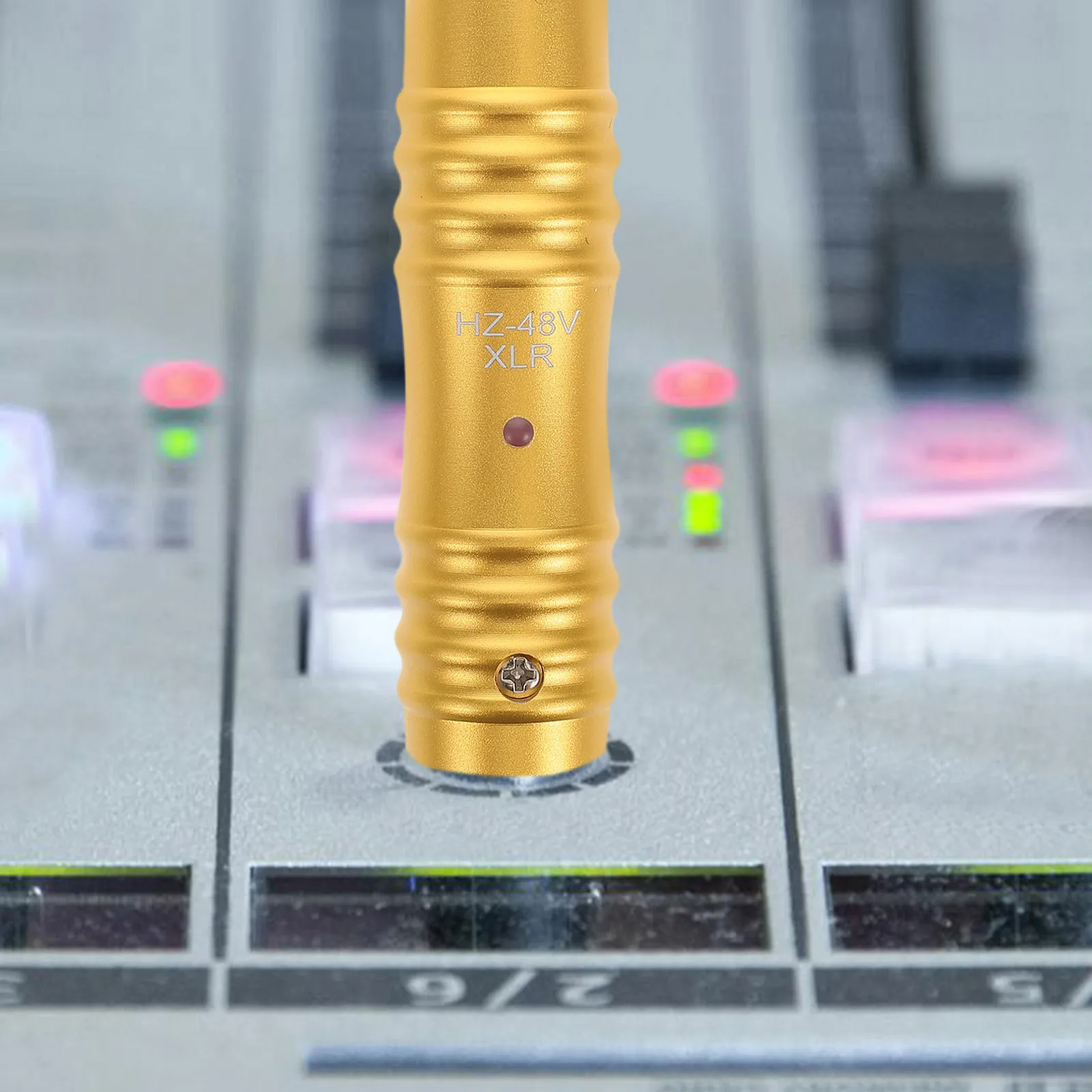 

1Set Microphone Amplifier Xlr 3 Pin Adapter Crystalclear Sound Recording Live Performance Podcasting Gold Finish