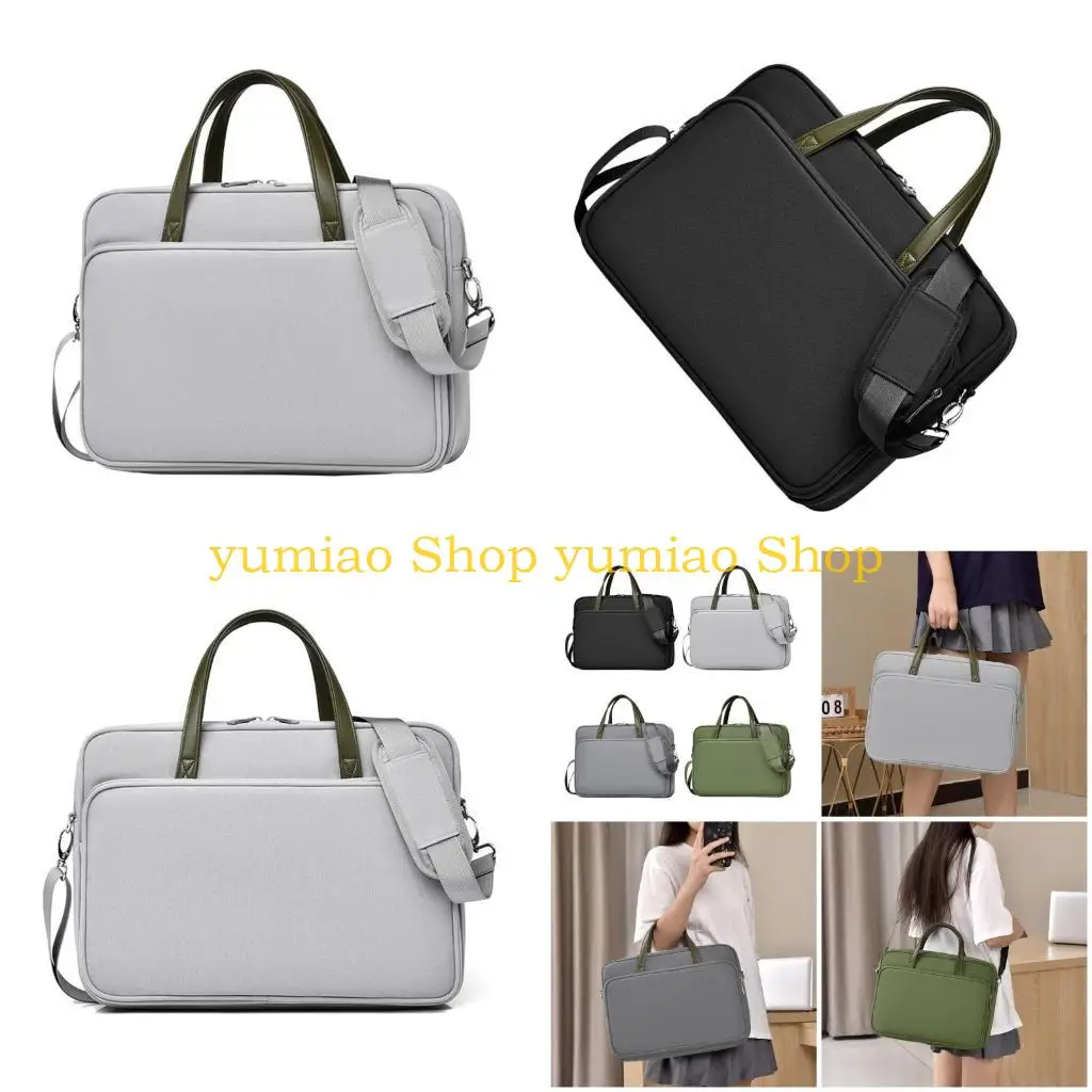 587B Waterproof Laptop Case 14Inch, Business Brief Case with Shoulder Strap for Men