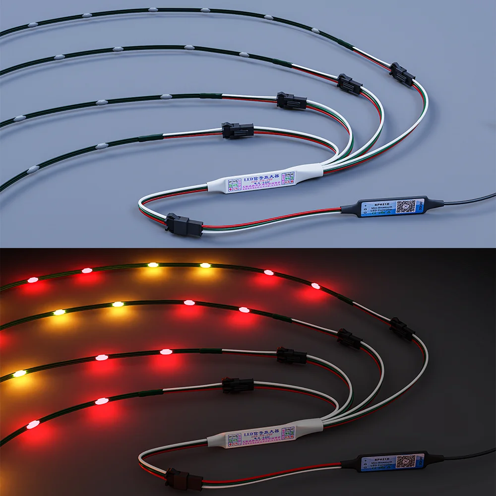 Mini TTL Signal Verstärker Repeater für WS2812B SK6812 WS2811 3pin RGBIC indirizzabile led streifen und led string 1 eine 4/8 DC5-24V