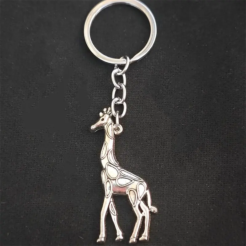 1 portachiavi giraffa, giraffa madre giraffa bambino, portachiavi animale carino, ciondolo zaino da donna uomo accessori fai da te