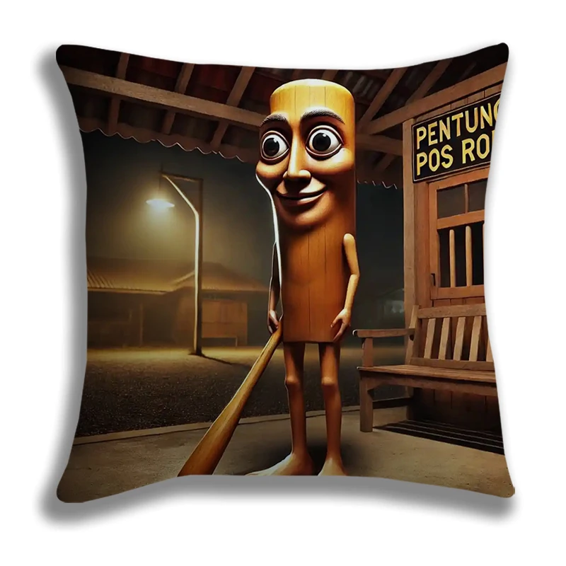 Tralalero Tralala Italian Brainrot Pillowcase Polyester Cushion Cover Home Decor Funny Meme Pillow Case Sofa Throw Pillow Cover