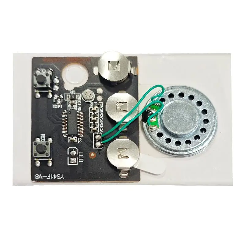 1Pcs Sound Play Recording Chip 60s for Greeting Card Accessories, Dual Button Control