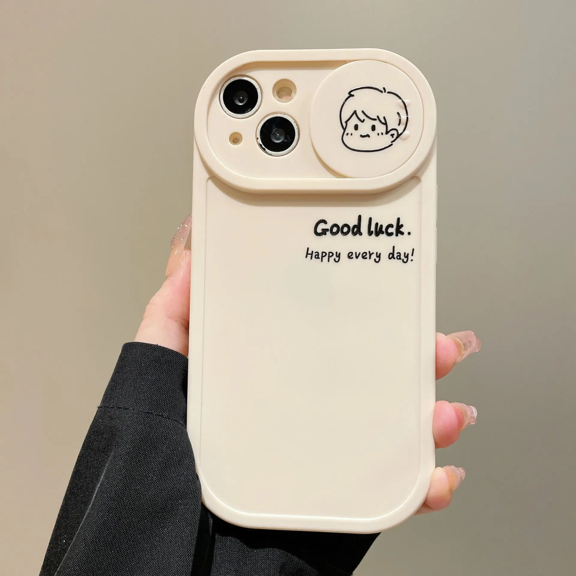 10 PCS/lot Mobile Phone Case for iPhone 15 Pro Max, Soft Material, Cute Cartoon Bear Painted, Anti-drop, Lens Protector