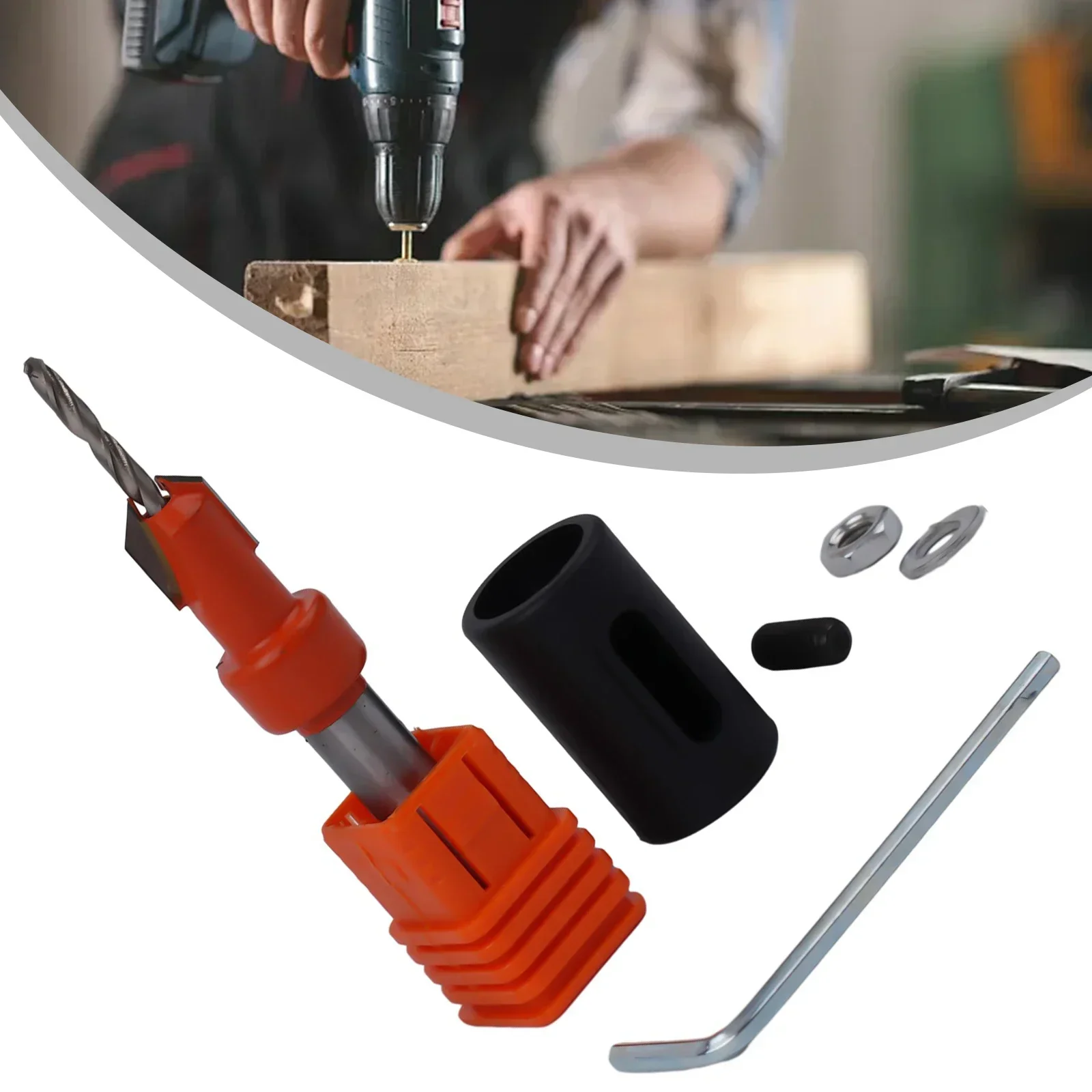 Woodworking Countersunk Head Drill Adjustable Stop Collar Chamfering Piece Countersunk Fried Dough Twist Drill Power Drills