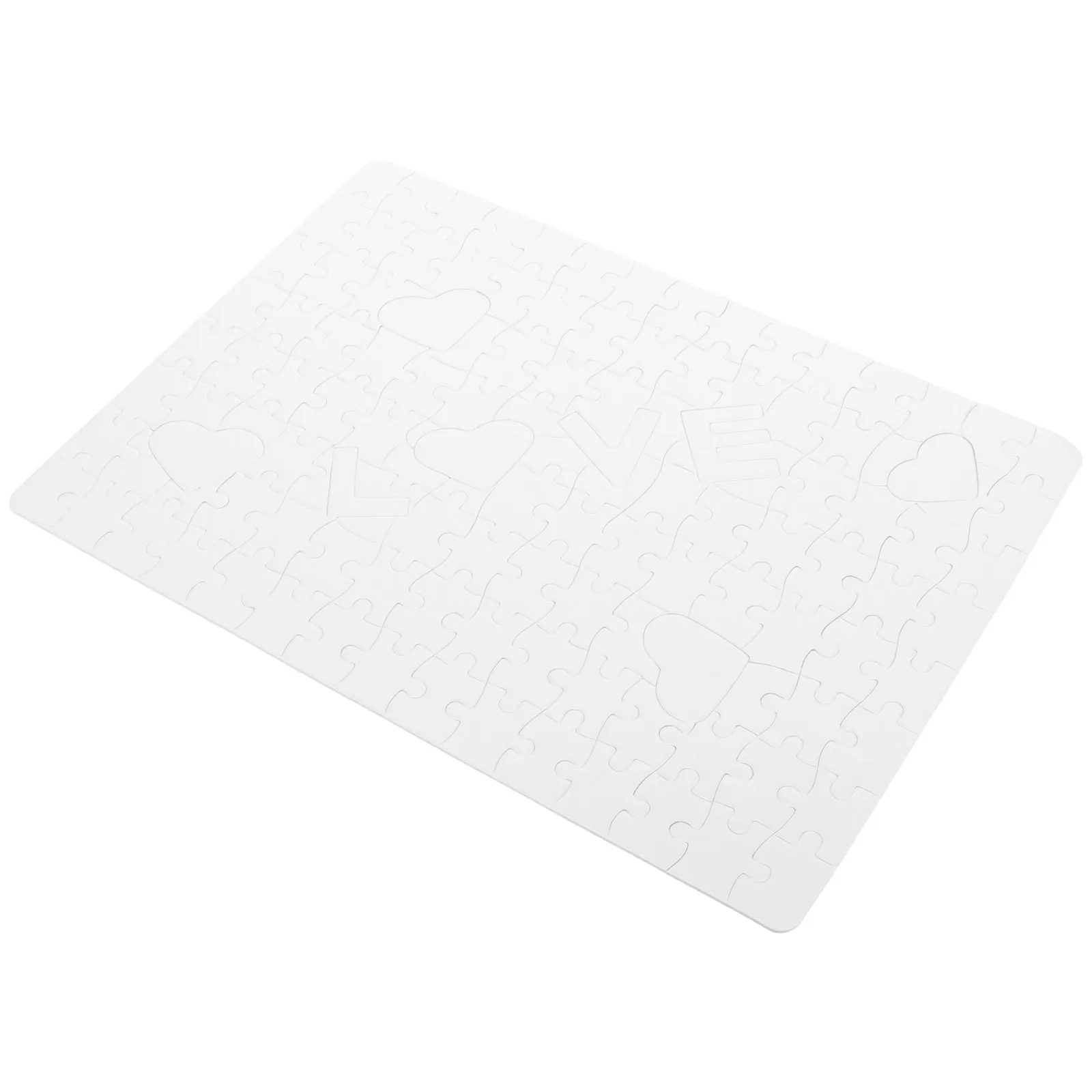

1Set Love Puzzle Sublimation Heat Transfer DIY Blank Puzzle Pieces for Wedding Birthday Classroom Activities Sublimation Puzzles