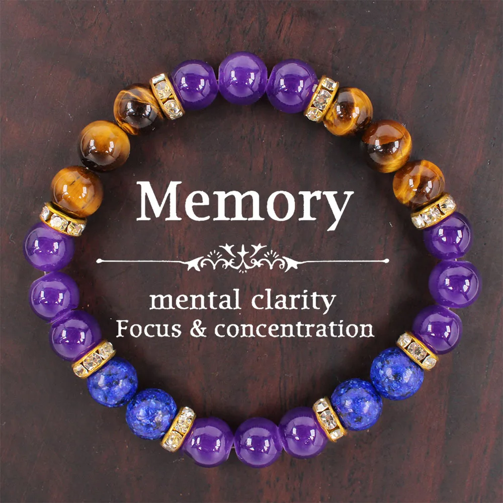 جذب الثروة الطاقة الأرجواني سوار للنساء الطبيعية عين النمر اللازورد حجر الإسورة الرجال عادية حجر الراين الخرز والمجوهرات