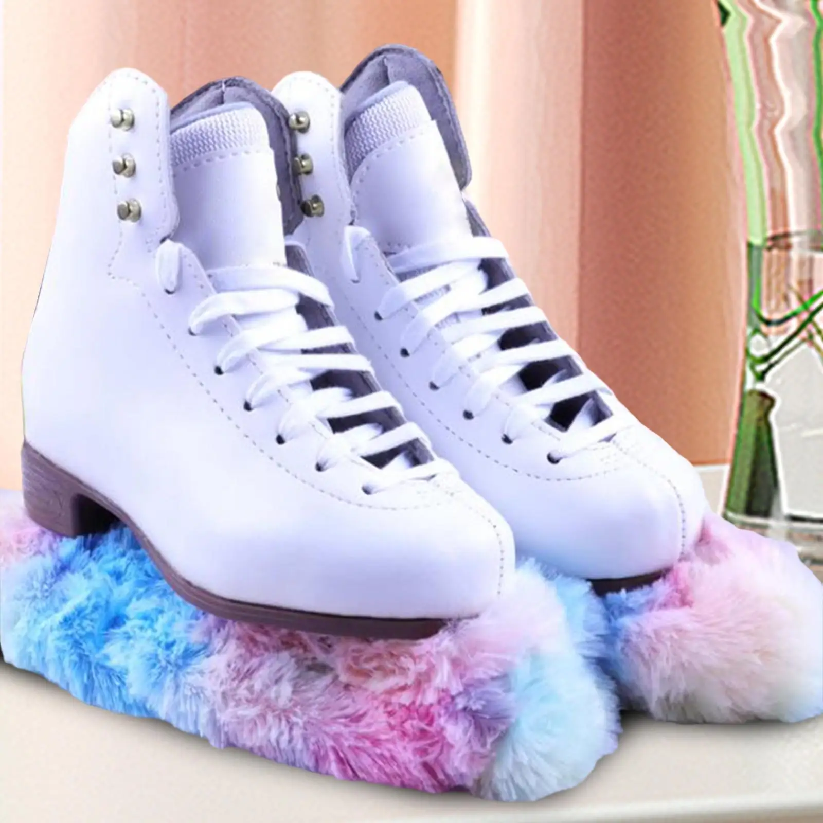 

Ice Skate Blade Covers Protection Comfortable Water Absorbing Soft Ice Blade Guards Protector for Figure Hockey