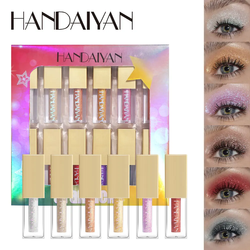 

HANDAIYAN 12 Colors Metallica Glitter Eye Shadow Makeup Color Shine Eye Shadow Pencil Liquid Diamond Sparkle Eye Shadow Pen