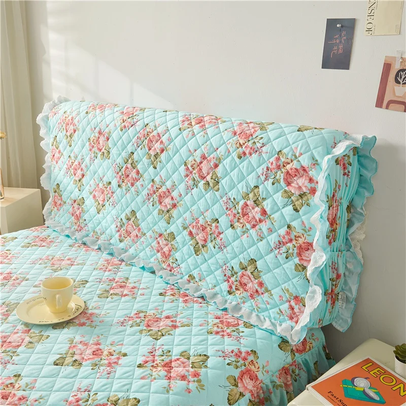 thickened-full-coverage-cotton-bedside-protector-soft-fabric-art-print-princess-style-dustproof-bedhead-cover-home-decor