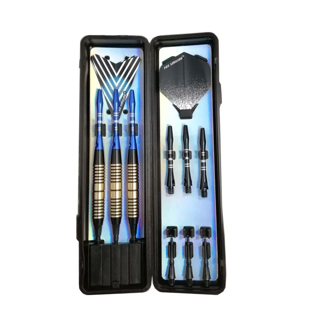 Fox Smiling Professional Electronic Soft Tip Brass Darts 18g Darts With Aluminum Alloy Shaft With 3PCS Flights, 3PCS Shafts,