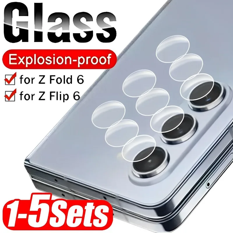 1-5Sets Camera Lens Flim for Samsung Galaxy Z Fold6 Z Flip6 Clear Anti-scratch Tempered Glass Flim Protective for Fold 6 Flip 6