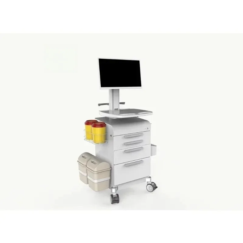 Hospital Workstation Nursing Cart Aesthetic Trolley Computer Trolley