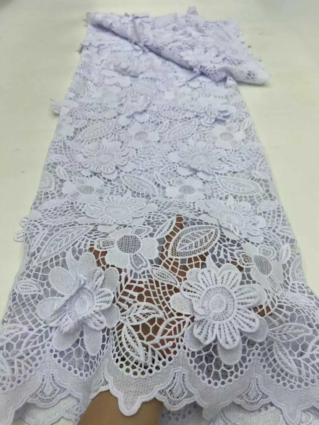 

African Groom lace Fabric High Quality Lace 2026 Embroidery 3D French Guipure Cord Laces For Nigerian Wedding Dresses Women