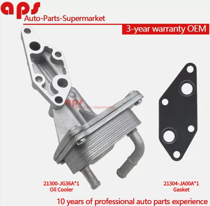 

New Engine Oil Cooler + Gasket For Nissan Rogue 08-15 Renault Koleos 21300-JG36A Nissan Rogue 2008-2015 2.5L tools