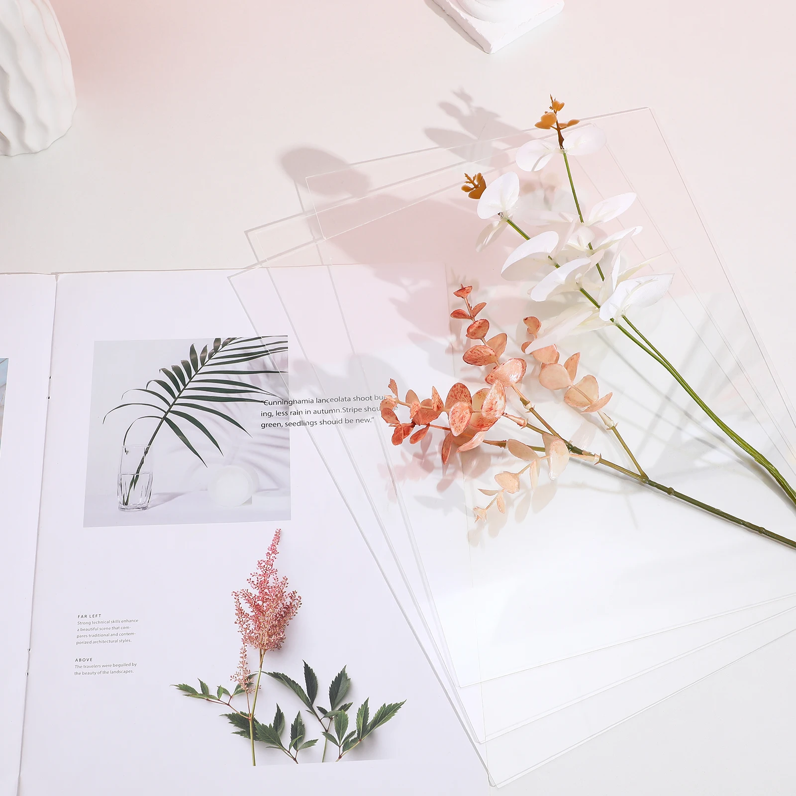 

10 Pcs Clear Plastic Boards for DIY Photo Display Picture Frames Lightweight Transparent Painting Sheets Craft Supplies