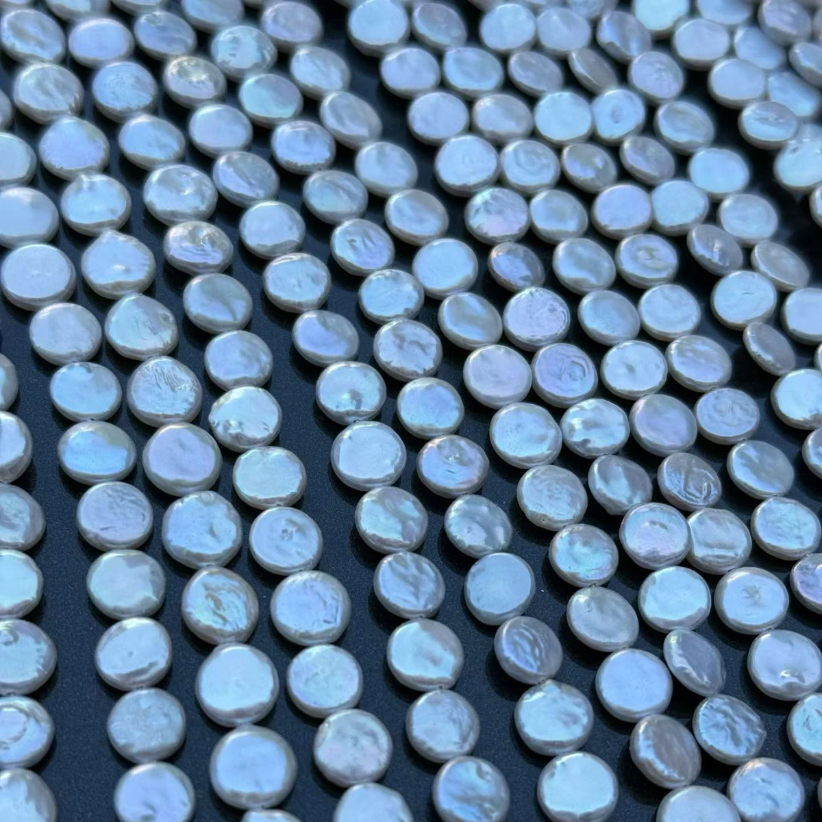 

Natural Freshwater Pearl 8-9mm Oval Button Baroque Bead Necklace Jewelry Make DIY Bracelets Earring Accessories Wholesale White