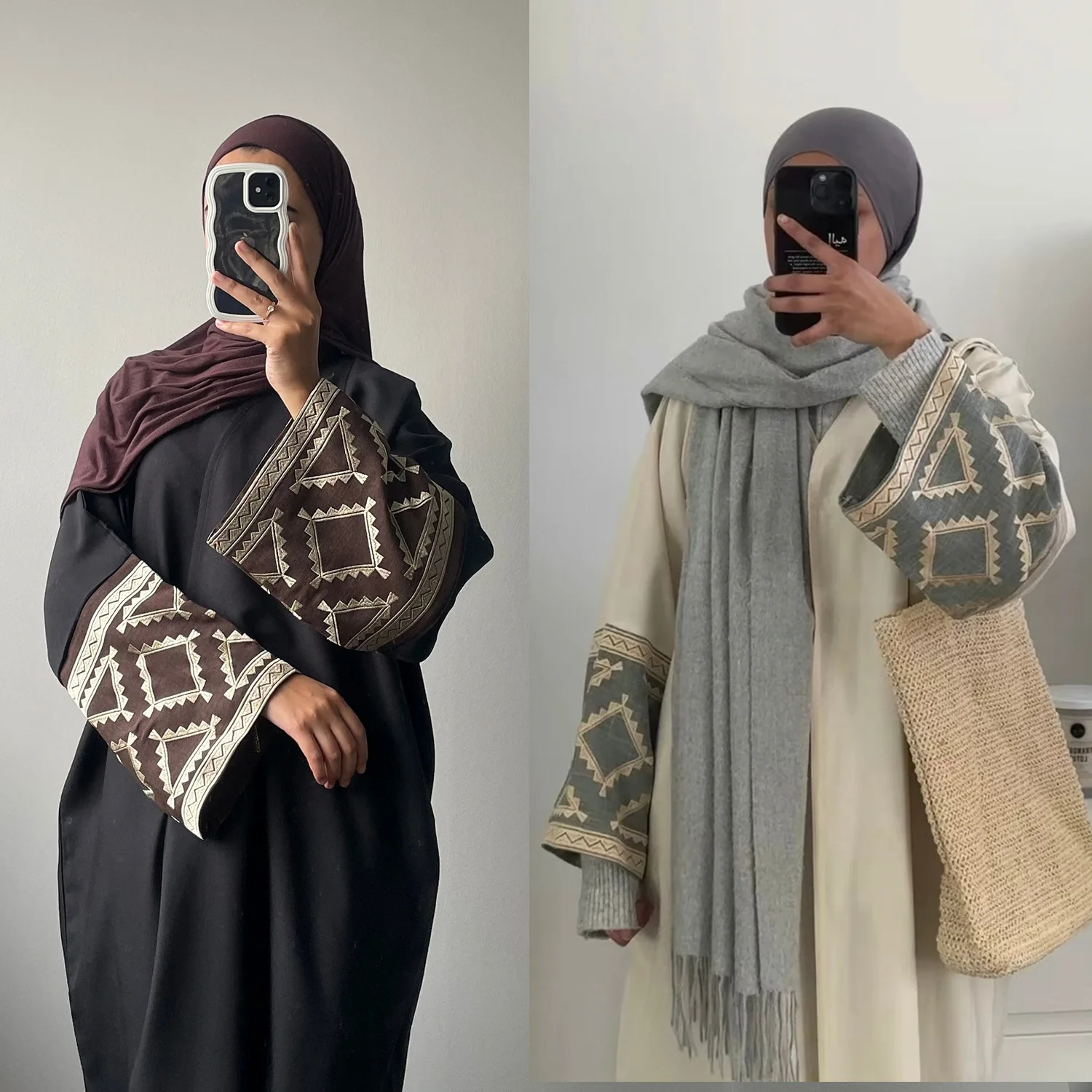 

Eid Muslim Abaya for Women Embroidery Dress Dubai Arab Long Robe Morocco Abayas Kaftan Gorgeous Cardigan Robe Jalabiya 2024