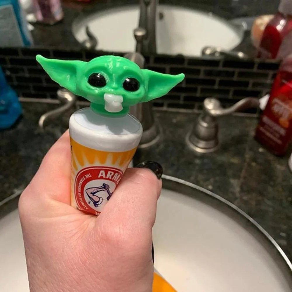 Disney Star Wars Yoda Baby Dispenser Creative Toy Children Funny and Tricky Toothpaste Head Movie Surrounding Home Decor New