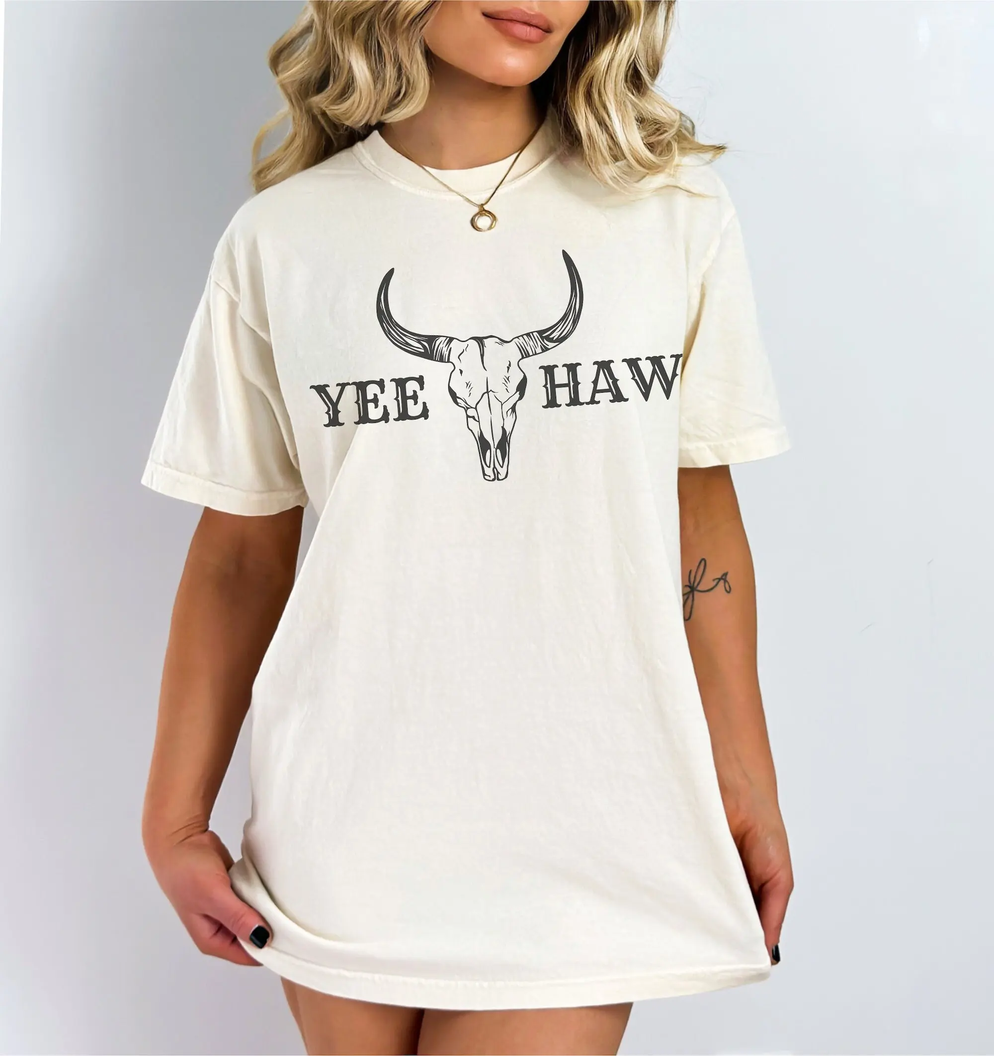 Yeehaw Cow Skull Comfort Colors T Shirt