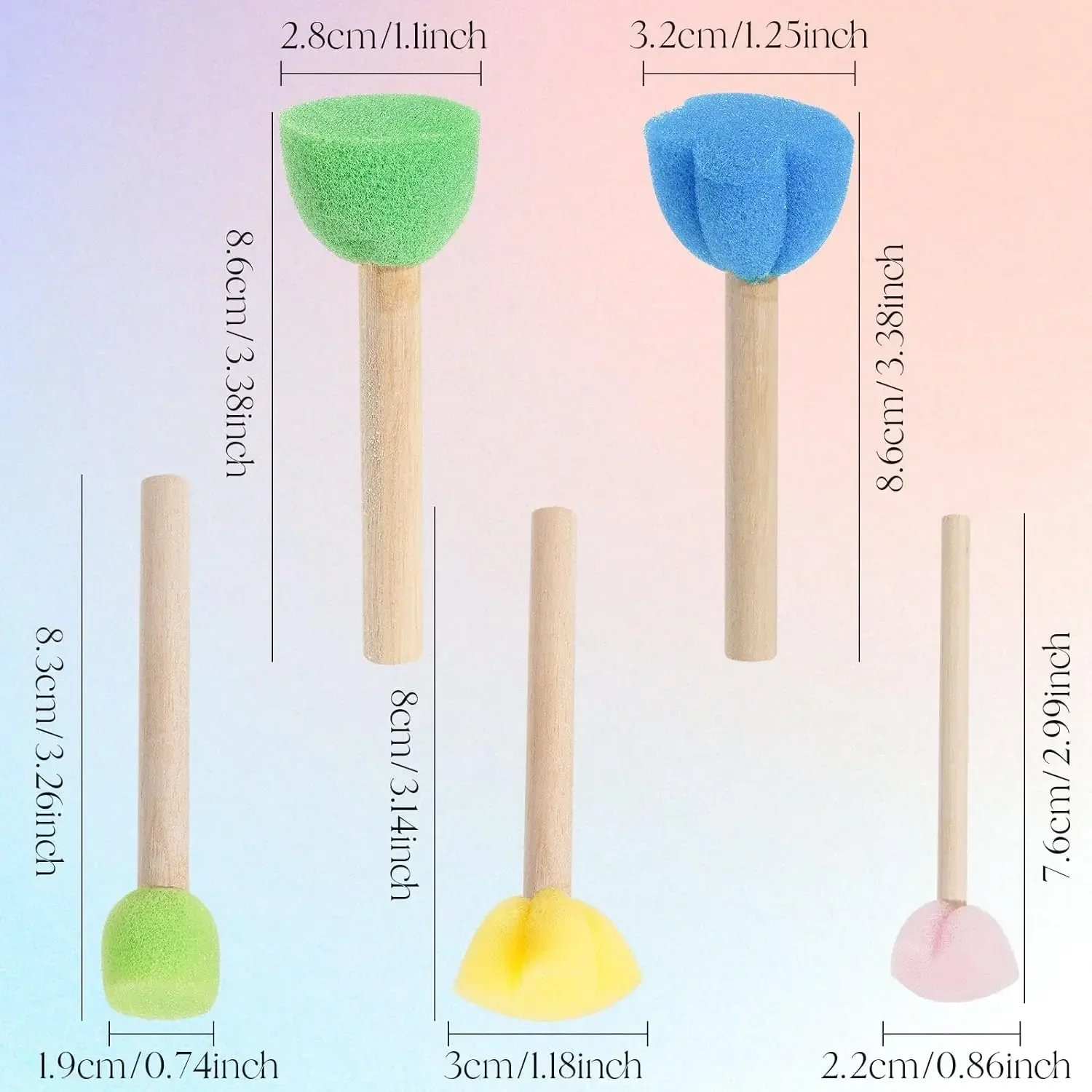 Sponge Stamps Mini Painting Brush 6