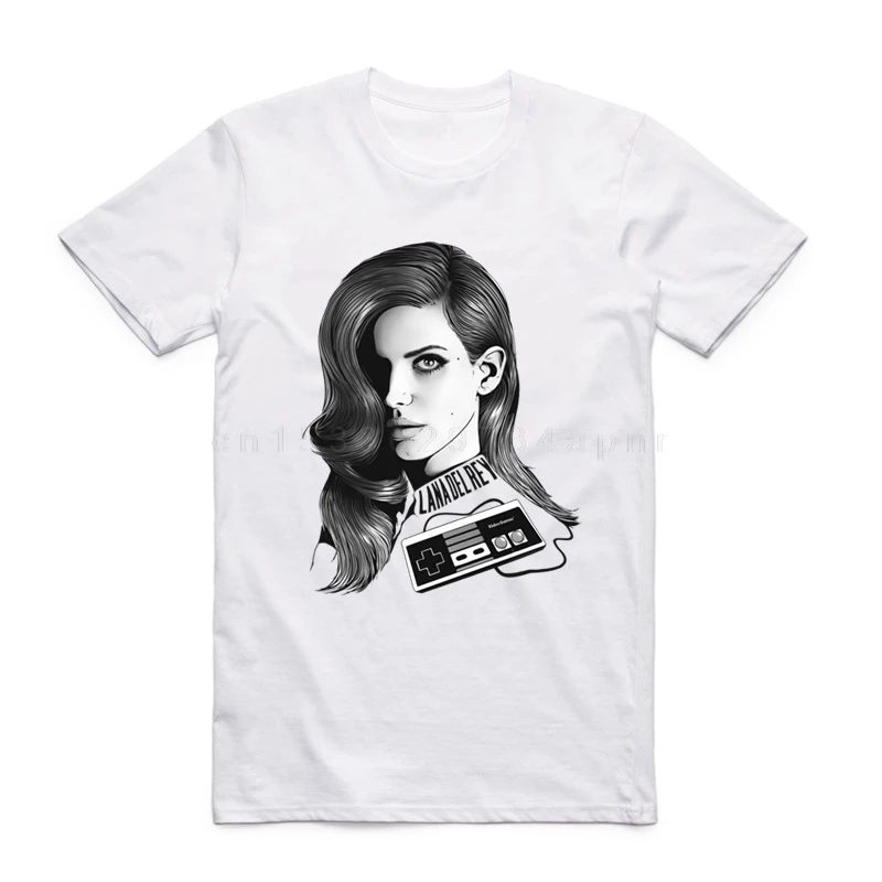 S-XXXL Футболка Лана Дель Рей Лиззи Грант с известной звездой и рисунком Летняя футболка в стиле Харадзюку с короткими рукавами и круглым вырезом