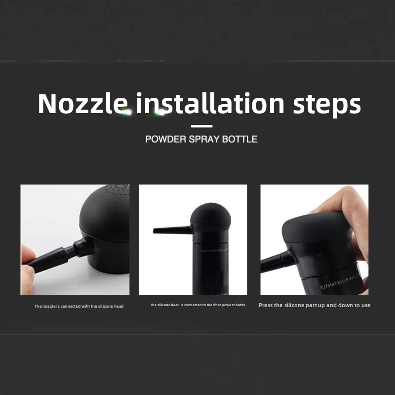 Portable Nozzle Spray Applicator Pump Tool Hair Building Fiber Powders Spray Applicator Extension Nozzle Pump for T-27.5g Bottle