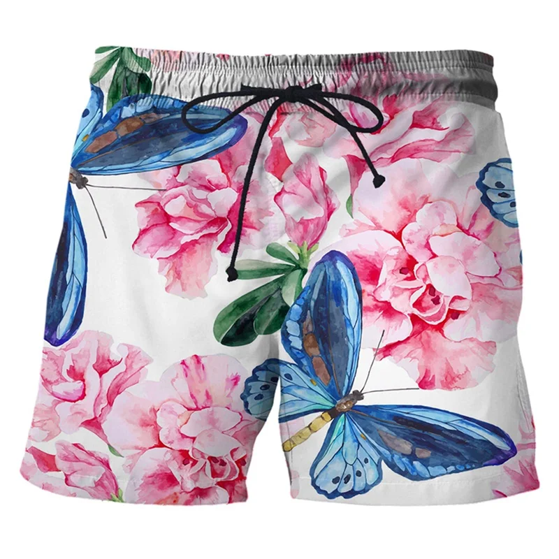 Fashion 3D Print Butterfly Beach Shorts Men Summer Street Short Pants Boys Girls Swimming Trunks Quick Dry Surf Board Shorts